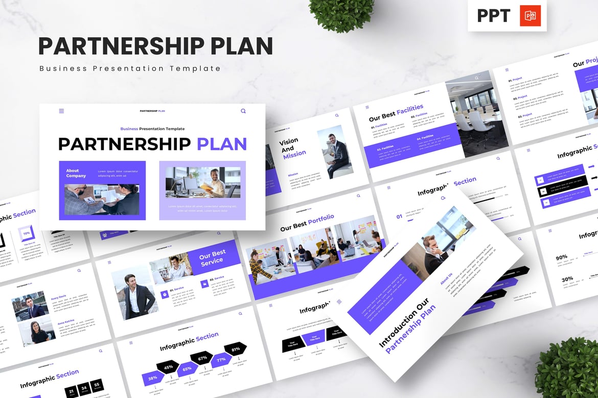 Template Presentasi Kemitraan - Powerpoint untuk Bisnis yang Menarik
