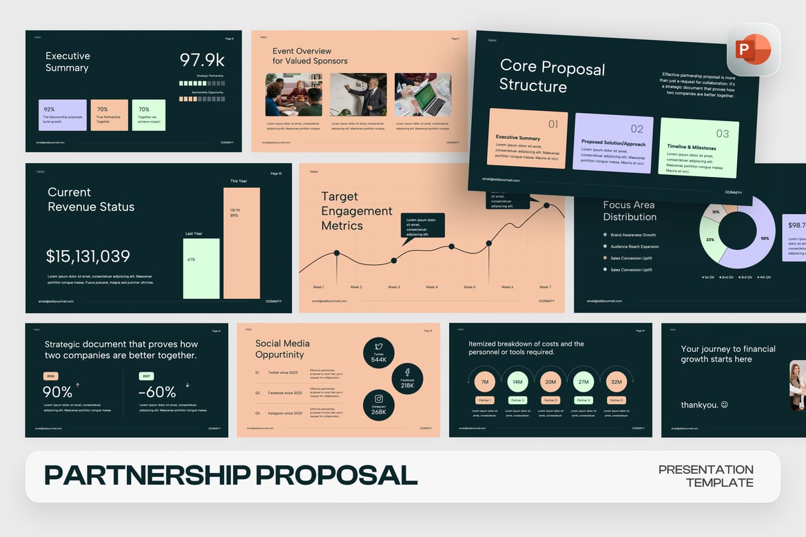 Template Presentasi Proposal Kemitraan yang Modern dan Menarik