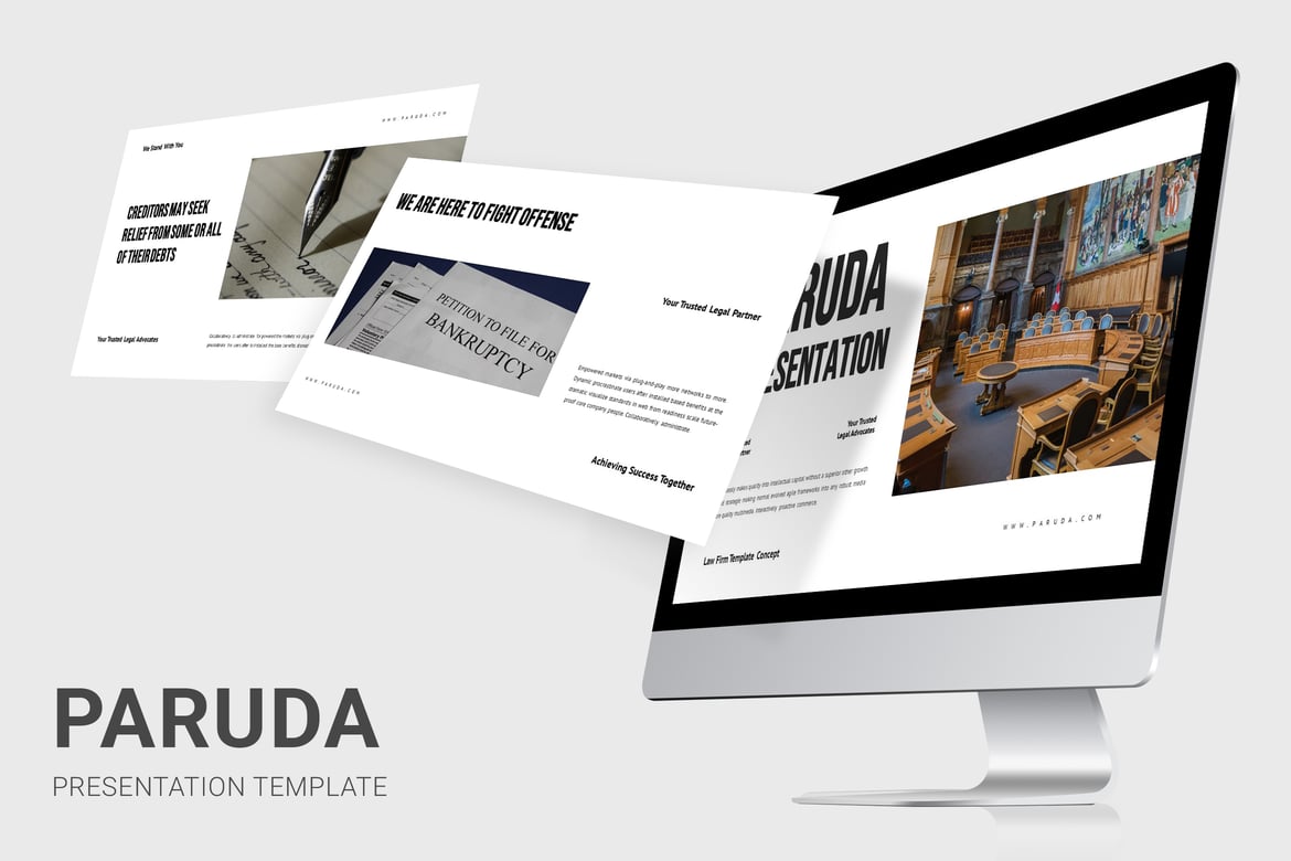 Template Presentasi PowerPoint Paruda untuk Firma Hukum