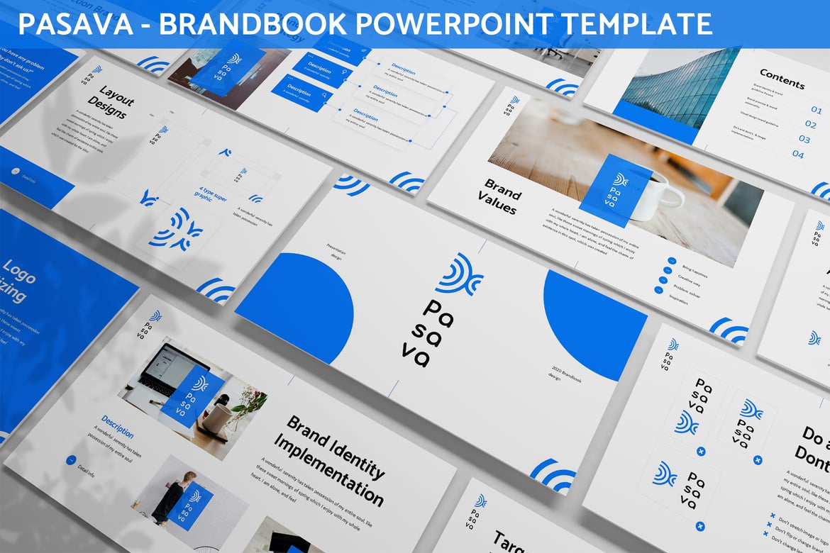 Pasava - Template Powerpoint Brandbook Modern dan Menarik