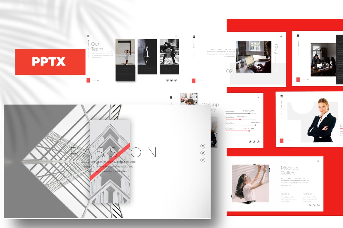 Template PowerPoint Minimalis yang Penuh Gairah