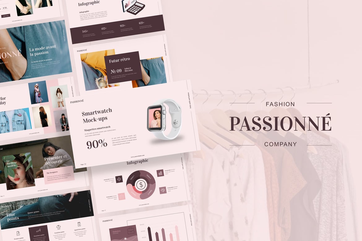 Template PowerPoint Fashion Passionne yang Menarik