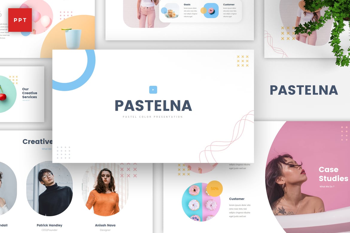 Template PowerPoint Warna Pastel yang Menawan