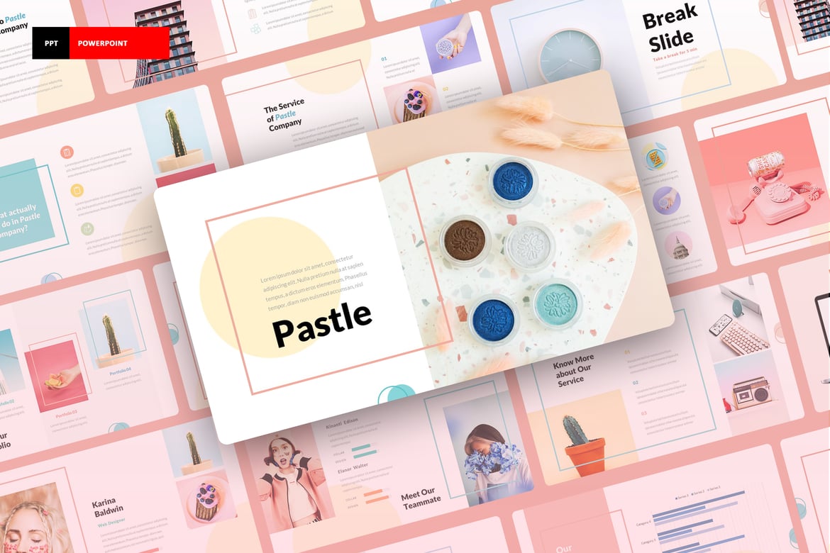Pastle - Template Presentasi Powerpoint Kreatif yang Menarik