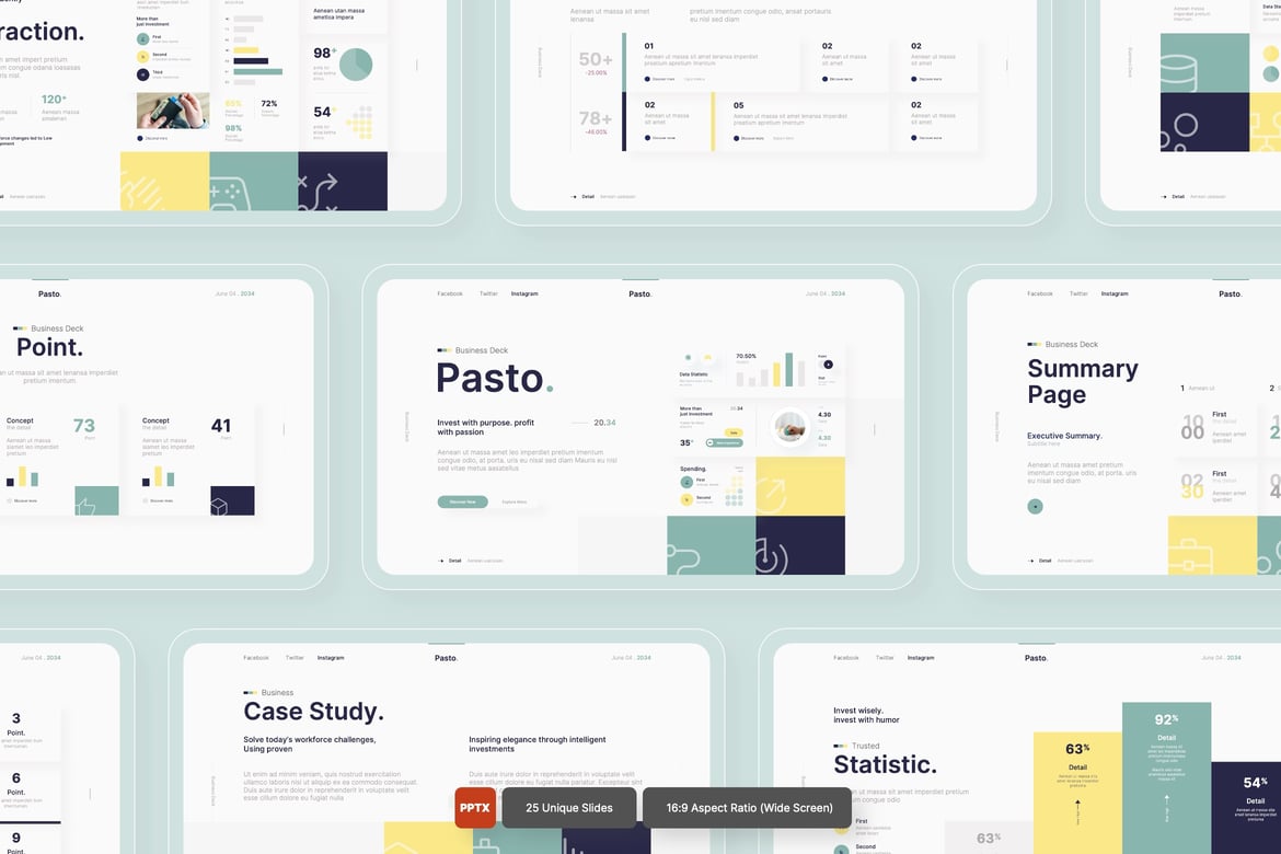 Pasto - Template PowerPoint Presentasi Bisnis Serbaguna
