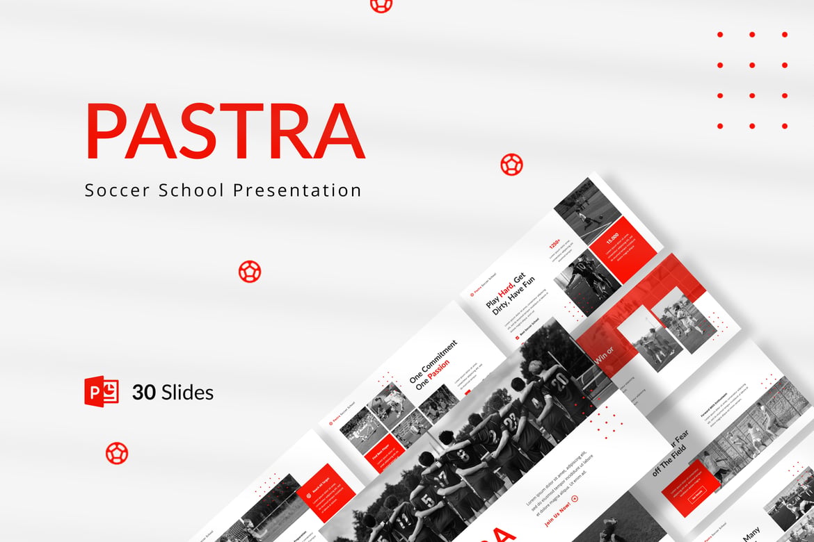 Pastra - Template PowerPoint Sekolah Sepakbola yang Menarik
