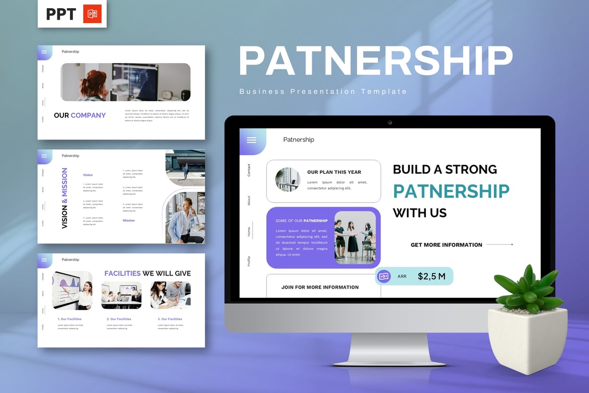 Template Presentasi Bisnis Patnership yang Menarik