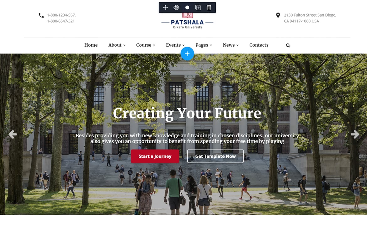 Patshala – Template Website Pendidikan Modern dengan Pembuat Halaman