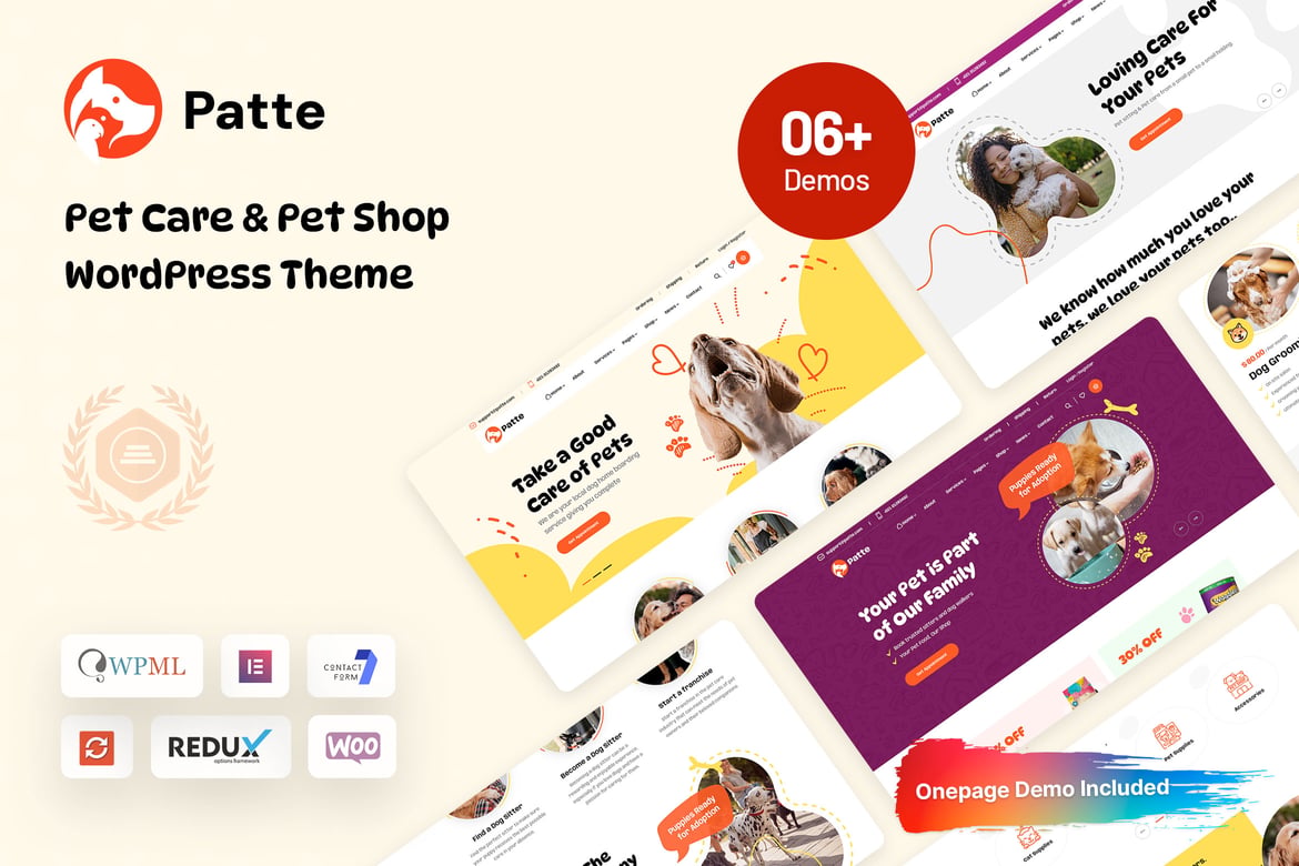 Patte - Tema WordPress untuk Perawatan dan Toko Hewan Peliharaan yang Menarik