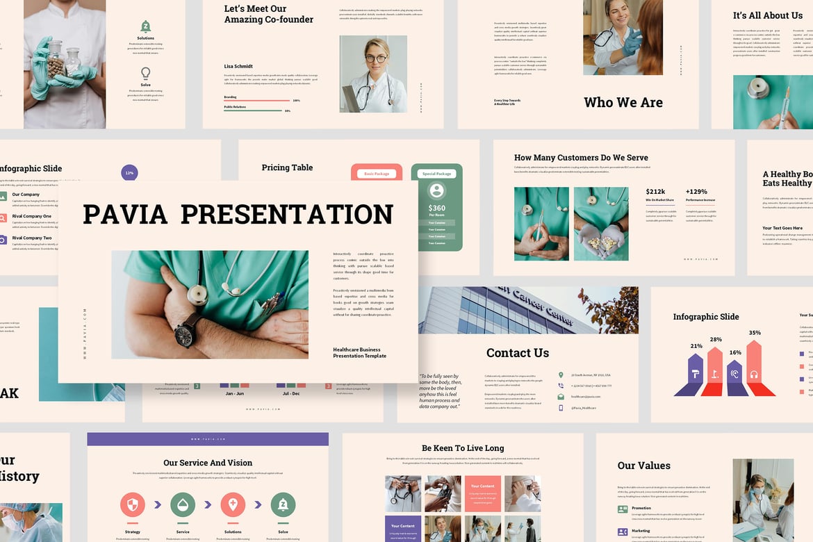 Pavia: Template PowerPoint Kesehatan yang Menarik