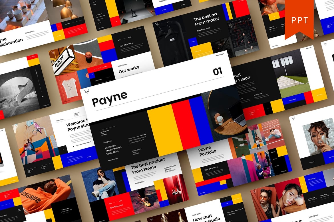 Template Presentasi Bisnis Payne – PowerPoint yang Menarik dan Profesional