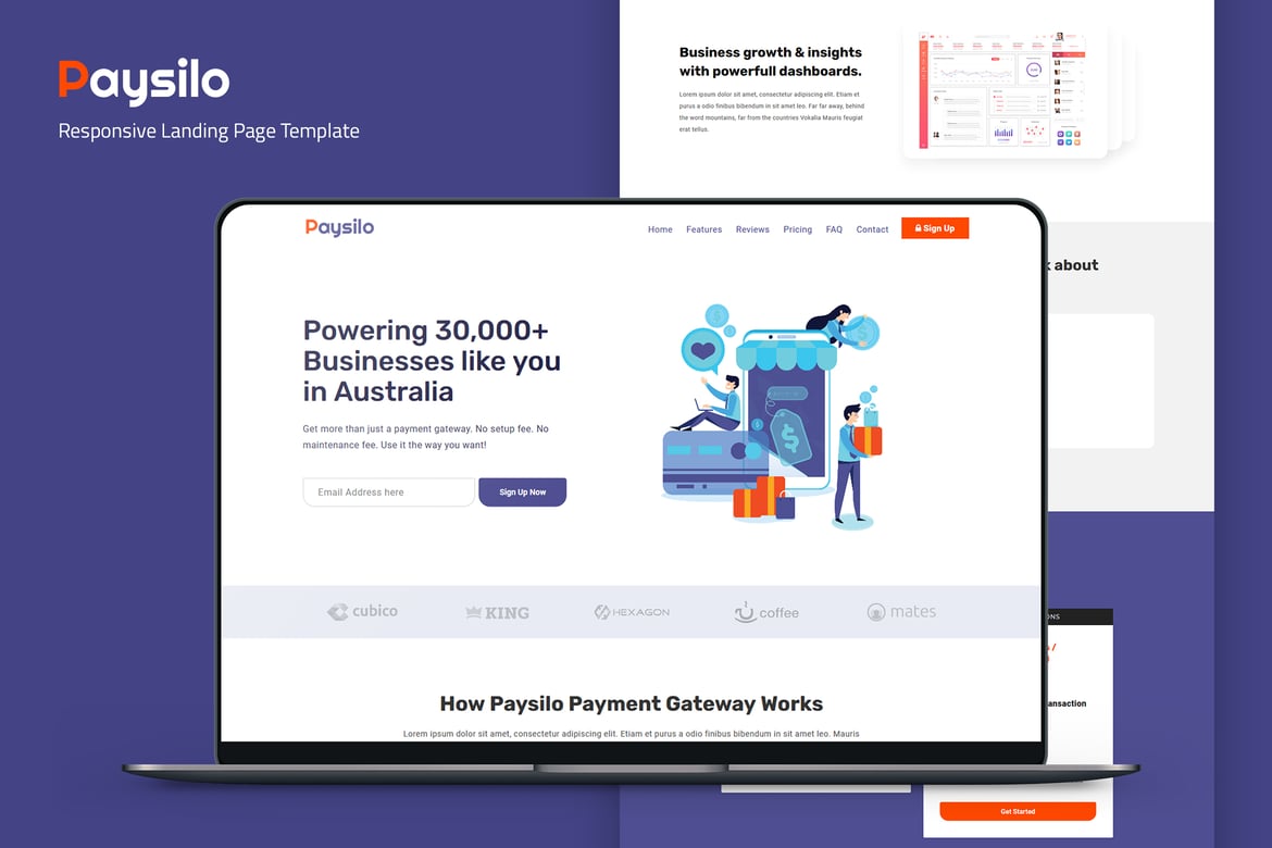 Paysilo — Template Website Landing Page Responsif yang Kreatif