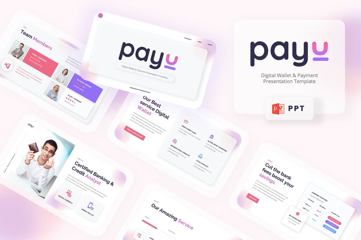 PAYU - Template Presentasi PowerPoint Dompet Digital yang Modern dan Profesional