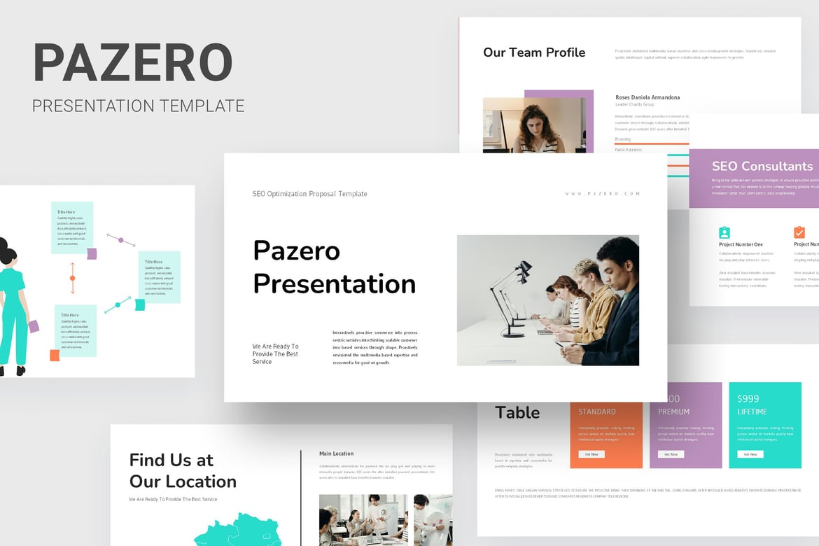 Pazero - Template Presentasi Powerpoint untuk Optimasi SEO yang Menarik