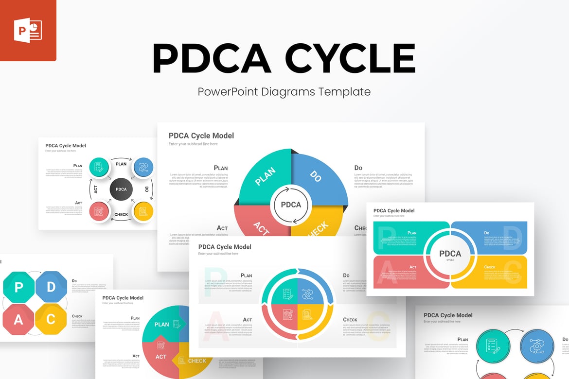 Template PowerPoint Siklus PDCA yang Menarik dan Profesional