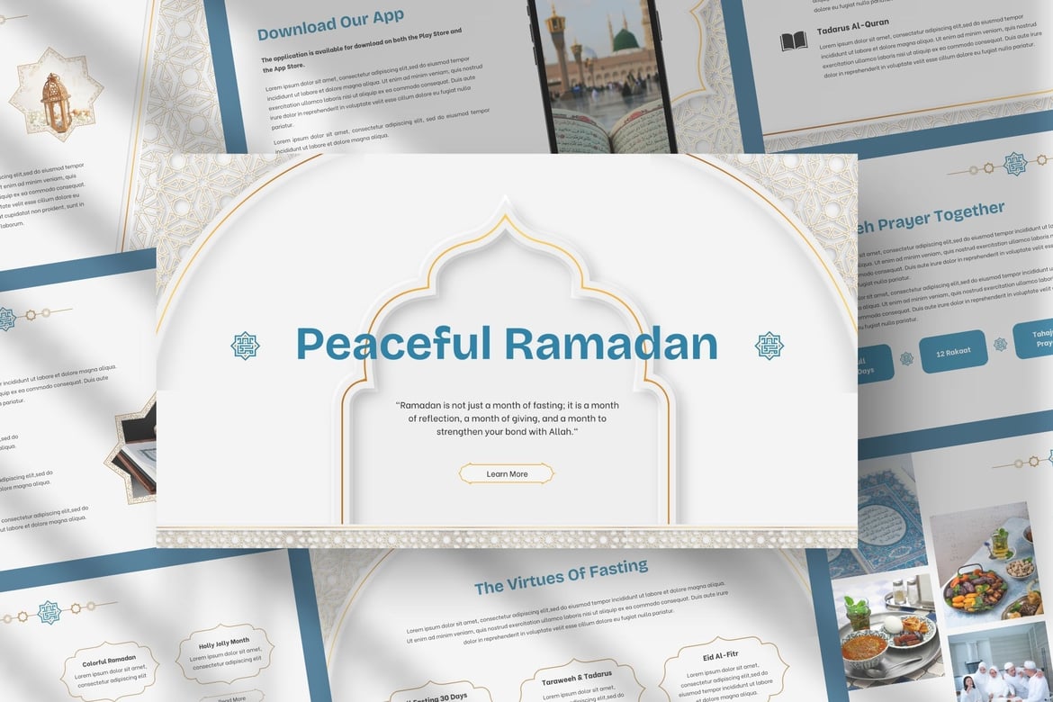 Template Presentasi PowerPoint Ramadan yang Menyentuh Hati