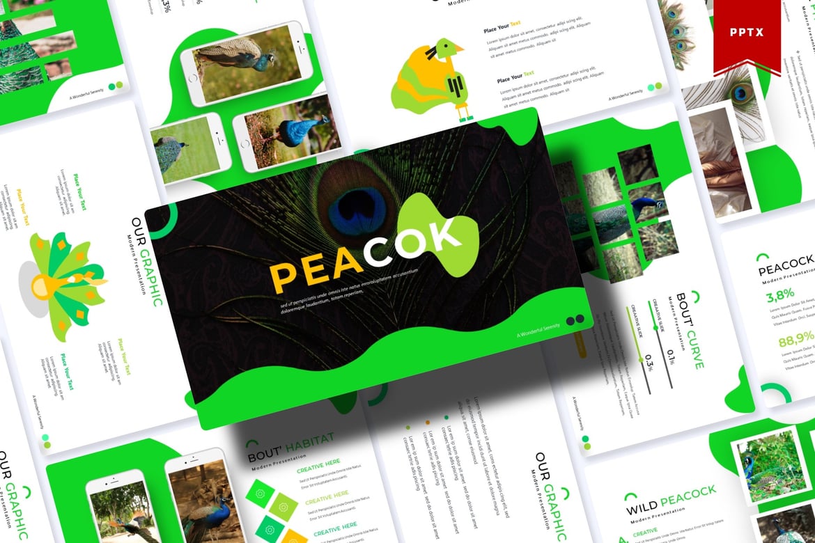 Peacok | Template Presentasi PowerPoint yang Menarik