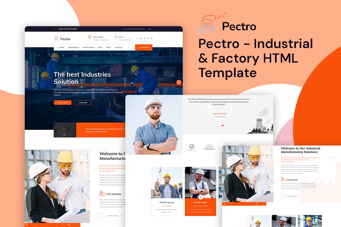 Pectro - Template Website untuk Industri dan Pabrik yang Menarik