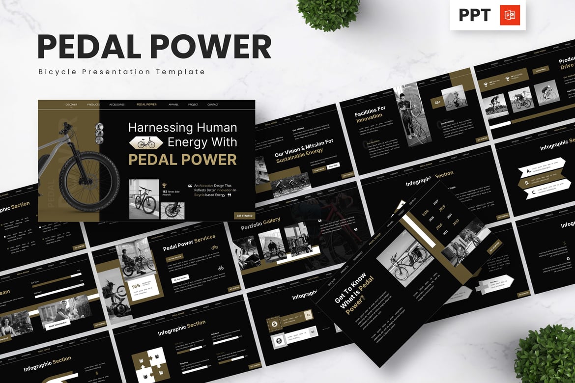 Template Presentasi Sepeda - Pedal Power yang Menarik dan Profesional