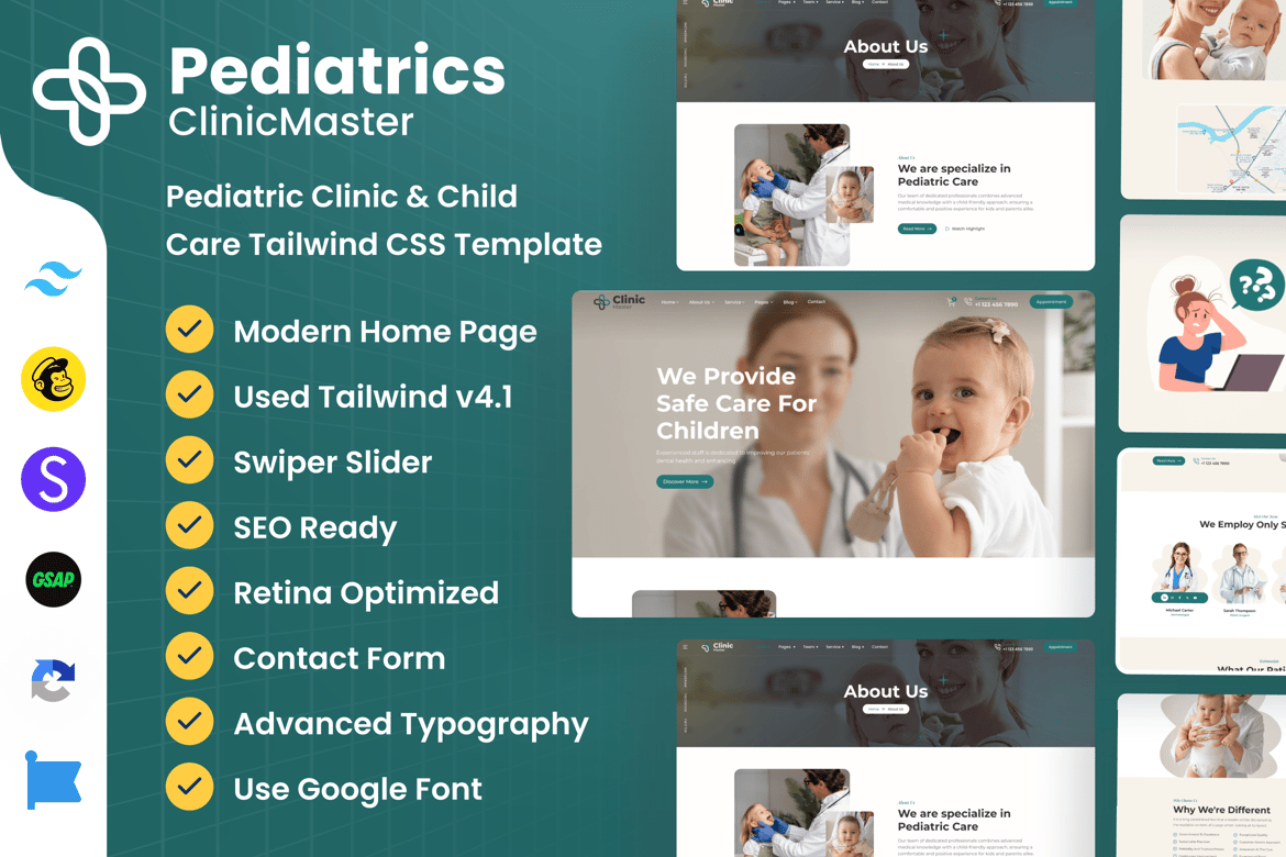 Template Web Pedriatri & Perawatan Anak yang Ramah dan Profesional
