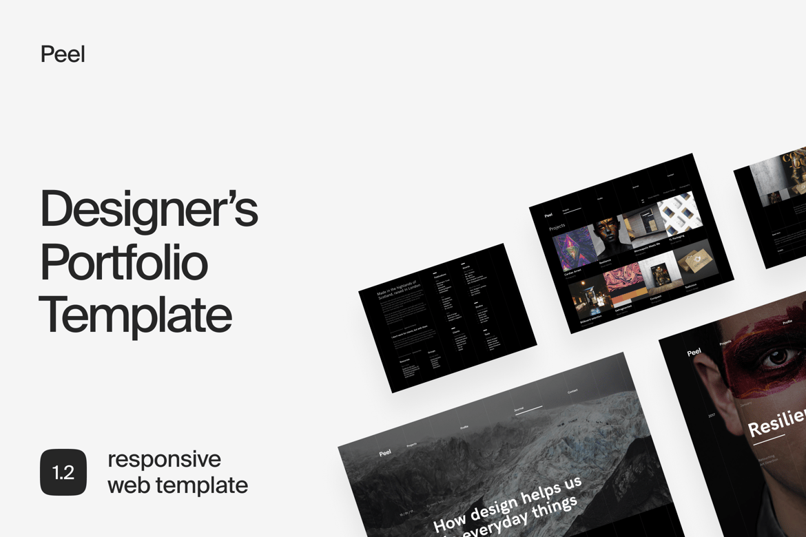Peel | Template Website Portfolio Kreatif yang Menawan