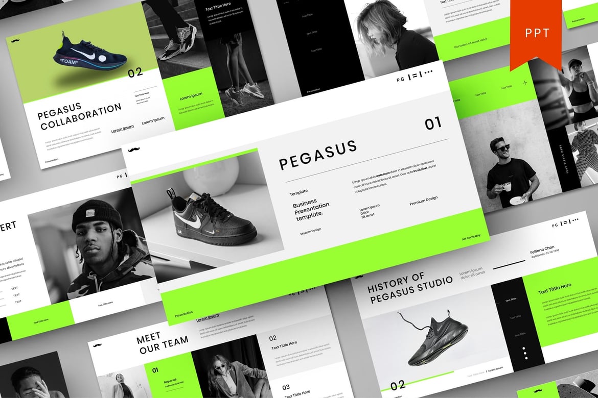 Template Presentasi Bisnis Pegasus – PowerPoint yang Menarik