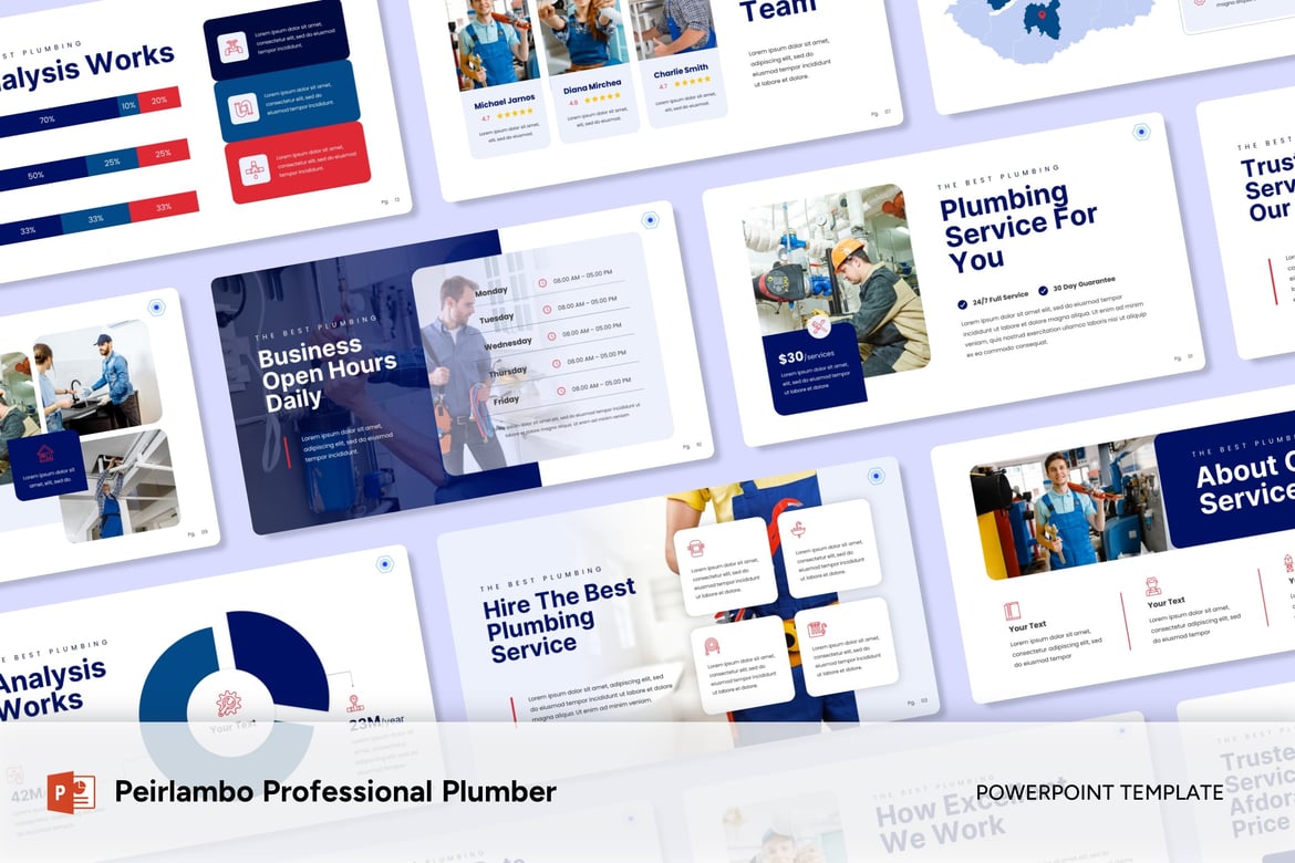 Template Presentasi Perbaikan Plumbing Peirlambo yang Menarik