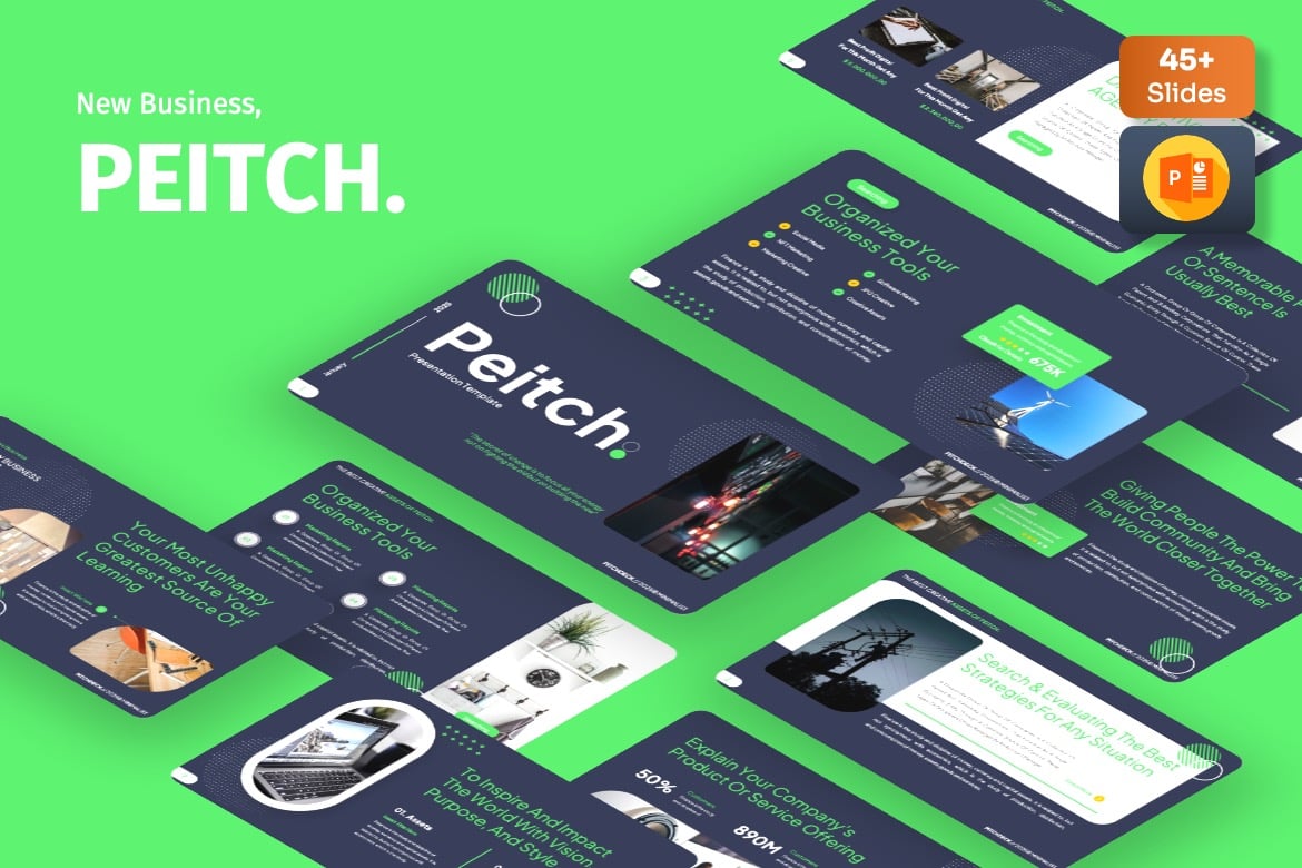 Peitch - Template Powerpoint Presentasi yang Menarik