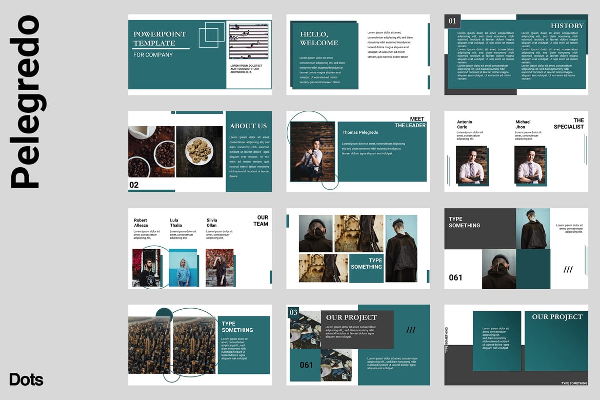 Template PowerPoint Pelegredo - Presentasi Minimalis dan Stylish