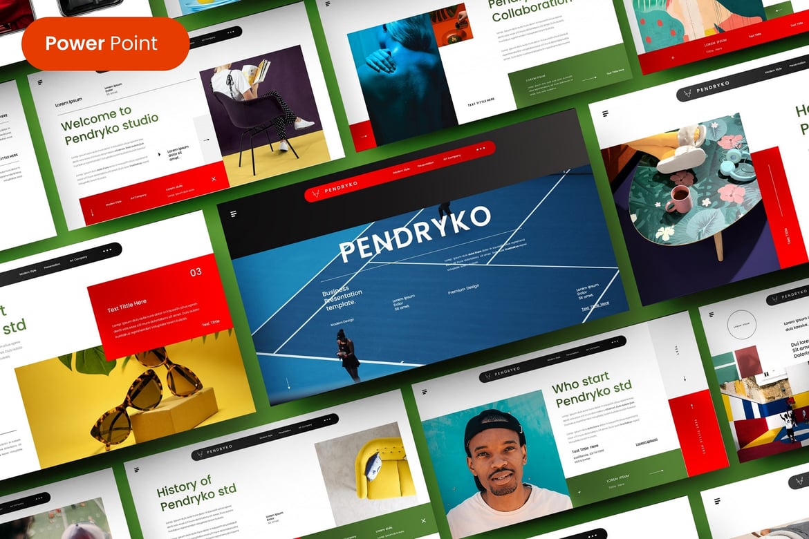 Pendryko – Template PowerPoint Bisnis yang Menarik