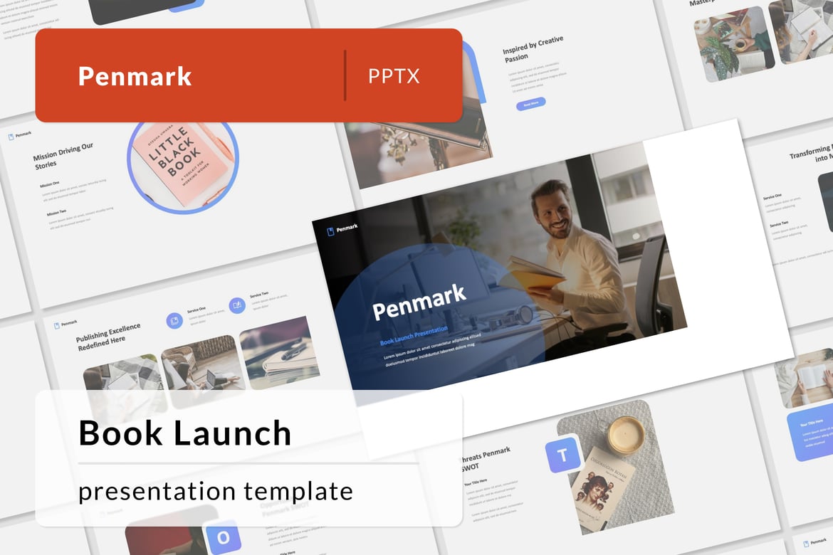 Template Presentasi Peluncuran Buku Penmark yang Menarik