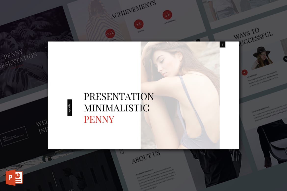 Template PowerPoint Modern Minimalis: Penny