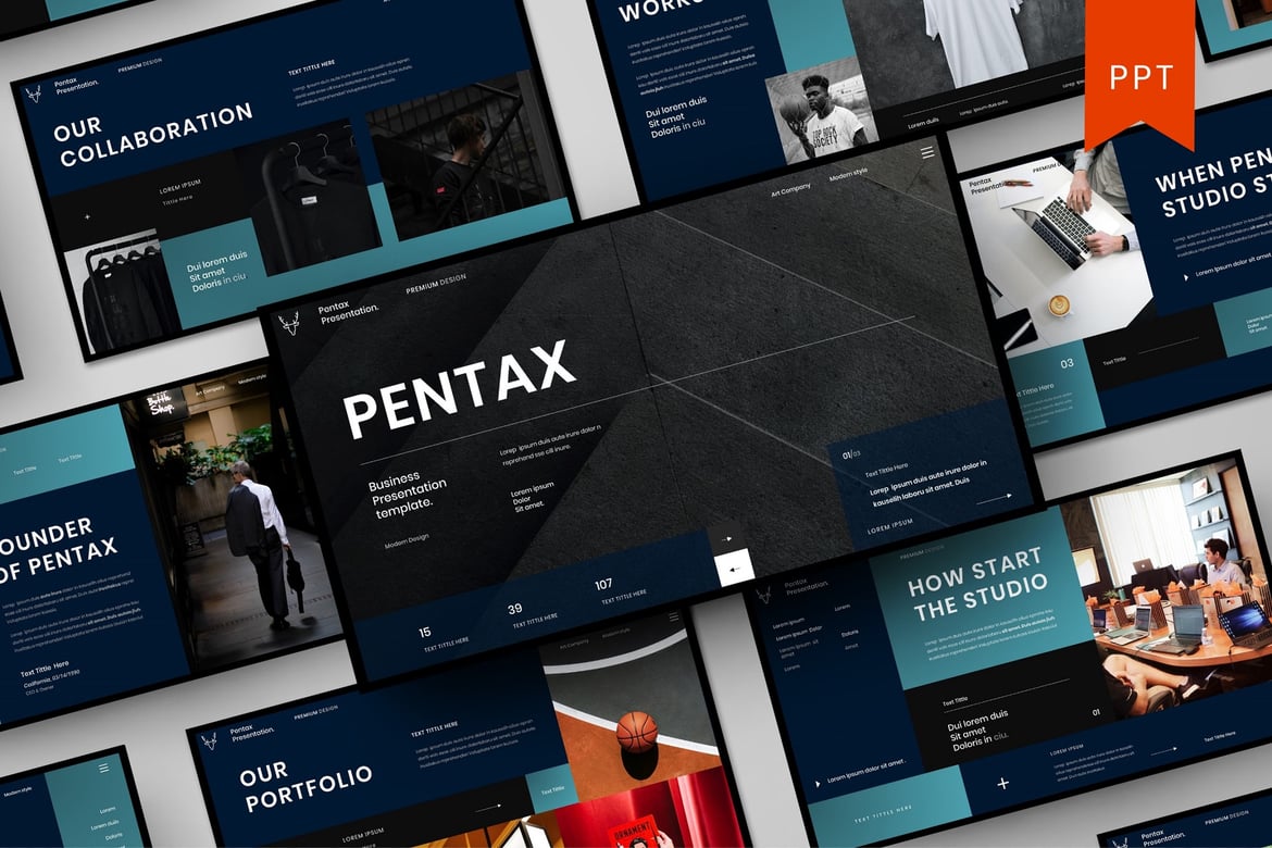 Template PowerPoint Pentax untuk Presentasi Bisnis Anda