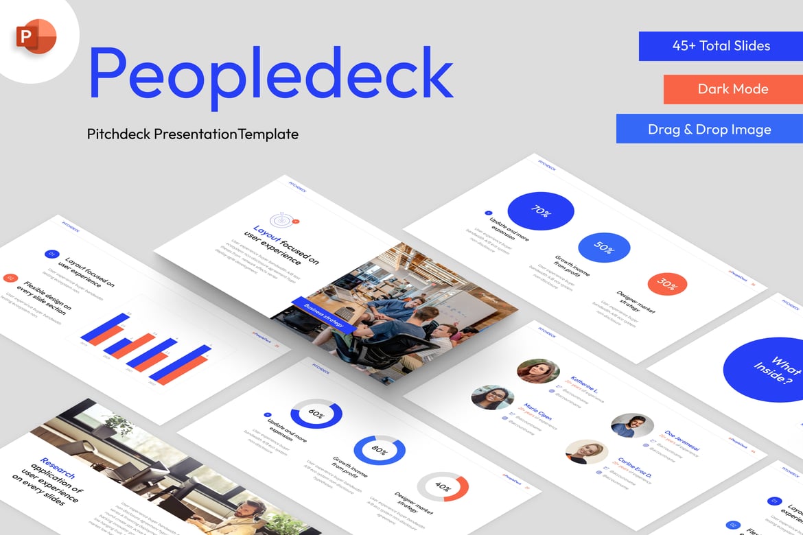 Template PowerPoint Profesional People Deck untuk Presentasi Menarik