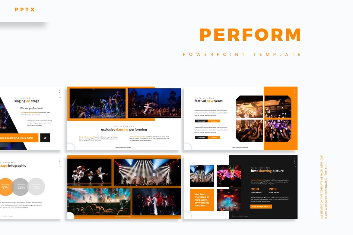 Template Presentasi Powerpoint Perform - Solusi Kreatif untuk Semua Kebutuhan Anda