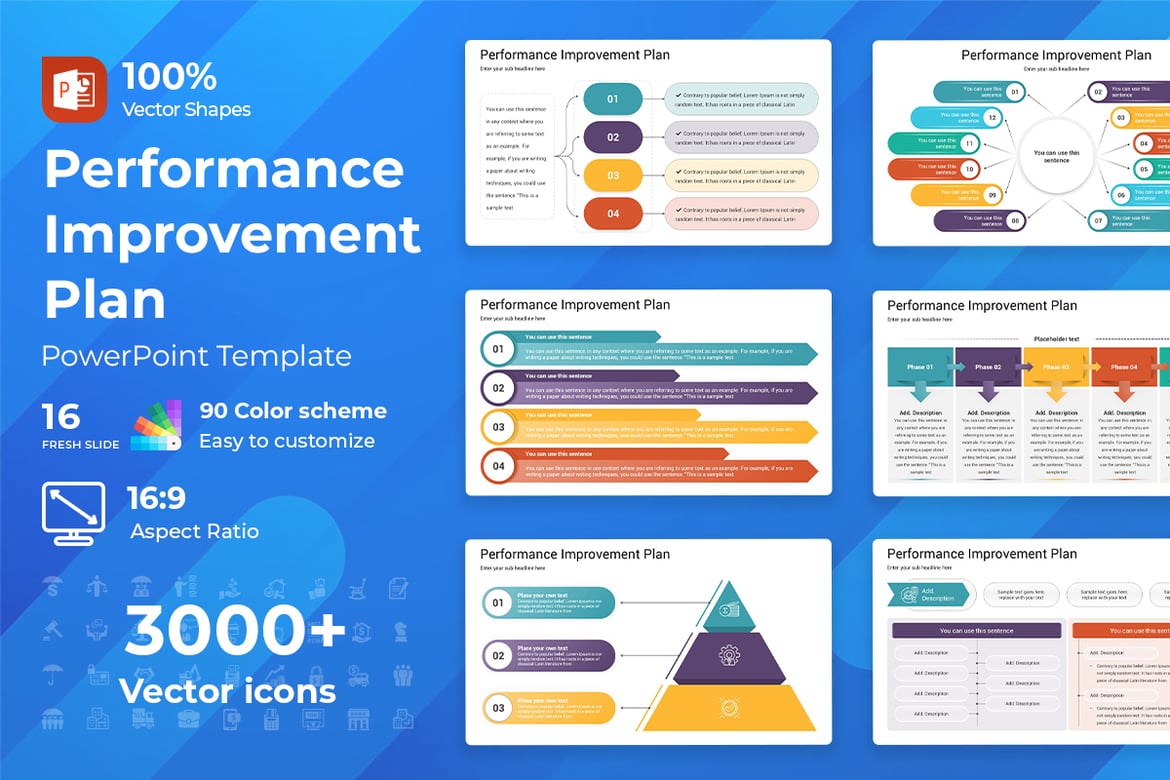Template PowerPoint Rencana Peningkatan Kinerja yang Menarik