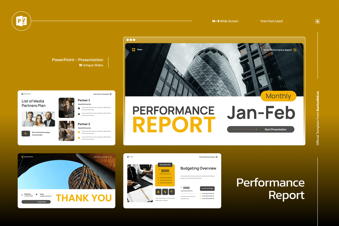 Template Presentasi Laporan Kinerja yang Menarik dan Profesional