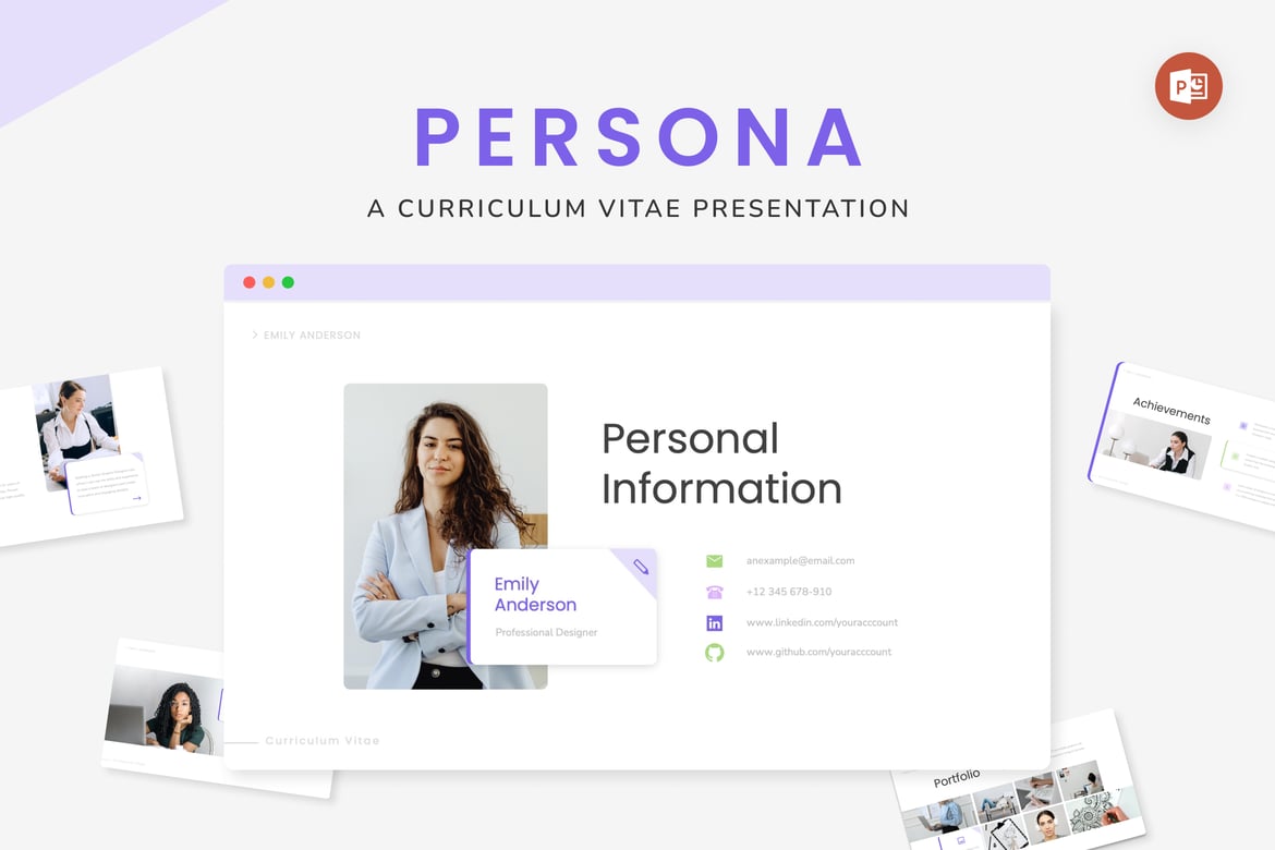 Persona - Template Powerpoint Curriculum Vitae yang Menarik