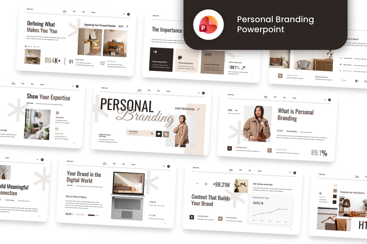 Template Presentasi Powerpoint untuk Membangun Branding Pribadi yang Kuat