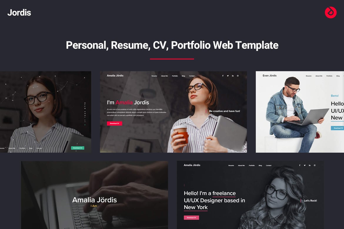 Template Website Profesional untuk CV, Resume, dan Portofolio - Jordis