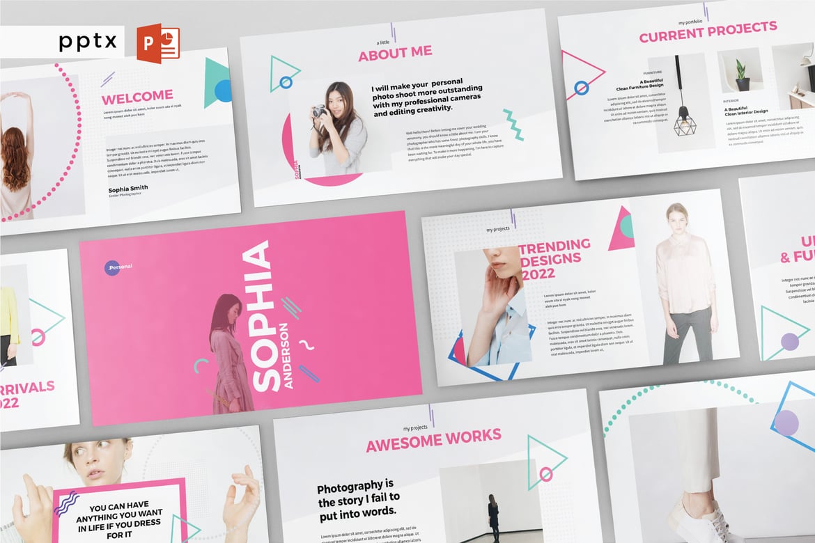 Template Presentasi PowerPoint Serbaguna V204 yang Modern dan Profesional