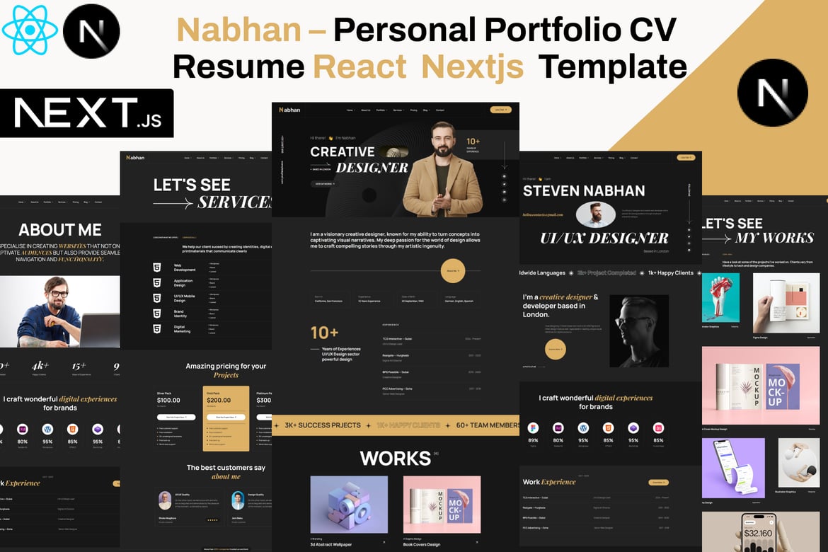 Template Website Portofolio Pribadi NextJS - Nabhan yang Kreatif