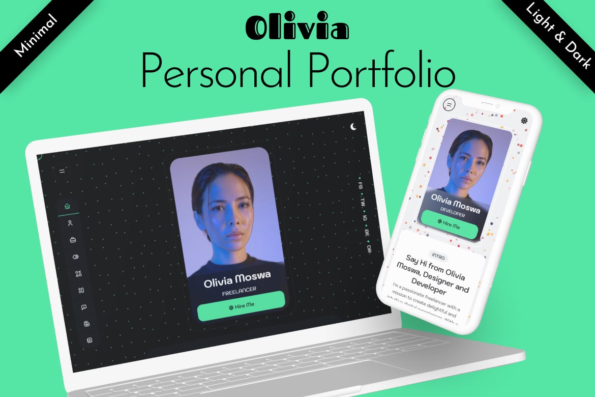 Template Website Portofolio Pribadi - Olivia yang Menarik