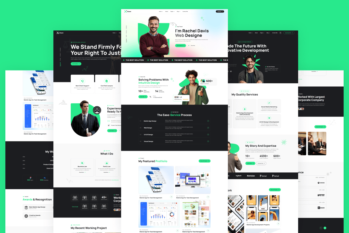Template Website Portofolio Pribadi Xiomi yang Menawan