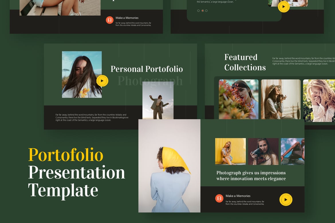 Template Presentasi Portofolio Pribadi yang Modern dan Profesional