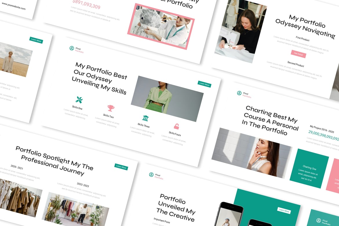 Template Presentasi Portofolio Pribadi yang Menarik