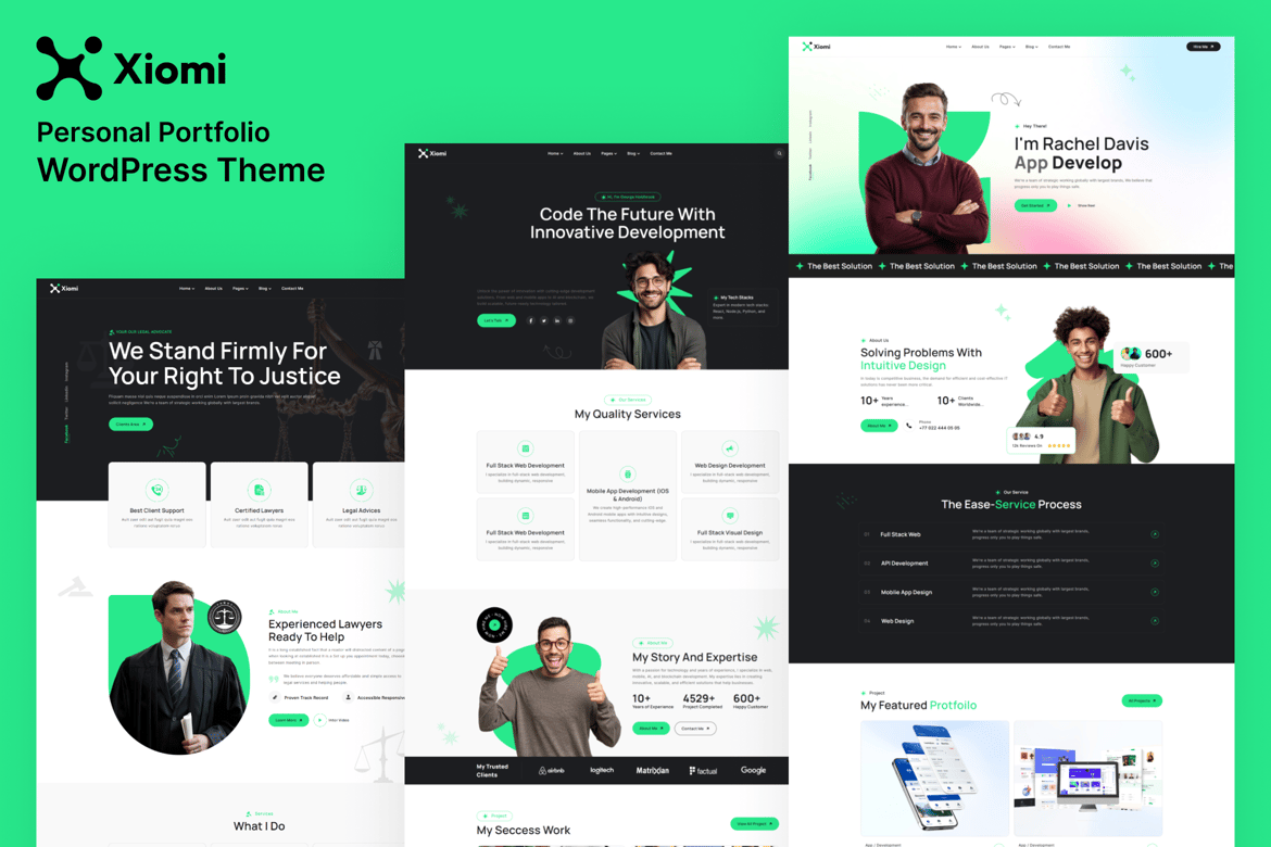 Tema WordPress Portofolio Pribadi Xiomi yang Menarik dan Modern