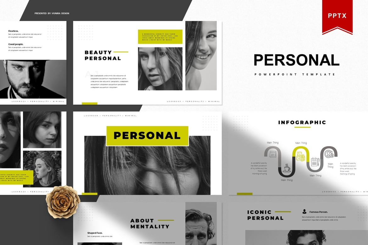 Template Presentasi PowerPoint Pribadi yang Menarik