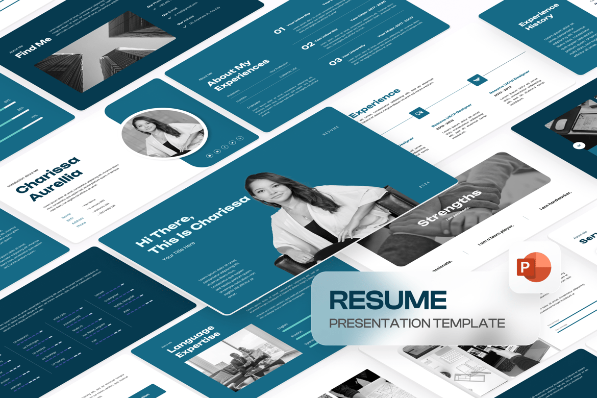Template PowerPoint Resume Pribadi yang Modern dan Menarik