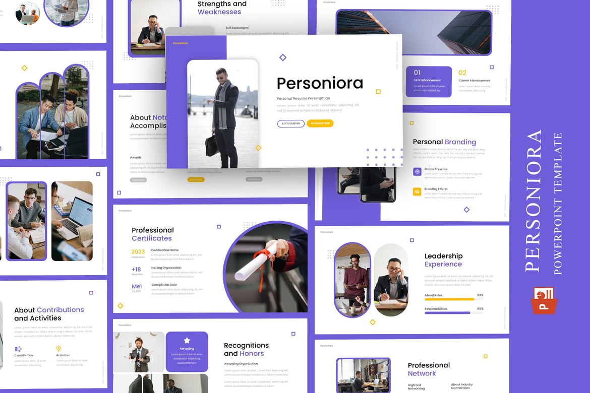 Template PowerPoint Resume Pribadi yang Menarik dan Profesional